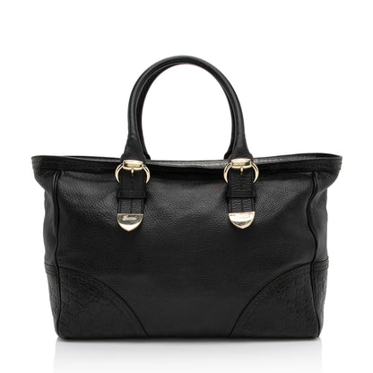 Gucci Leather Signoria Medium Tote (SHF-i1L2KK)