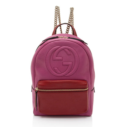 Gucci Leather Soho Chain Backpack (SHF-5uKvn2)