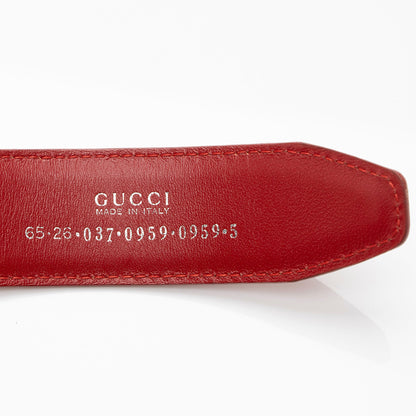 Gucci Leather Square G Slim Belt - Size 26 / 65 (SHF-LRKDXs)