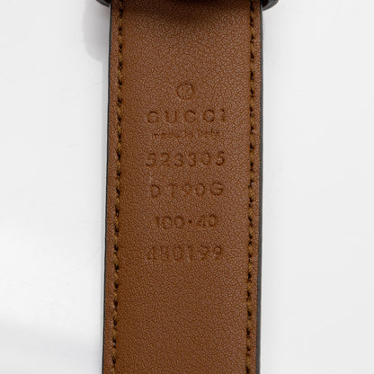Gucci Leather Square G Slim Belt - Size 40 / 100 (SHF-rrQek9)
