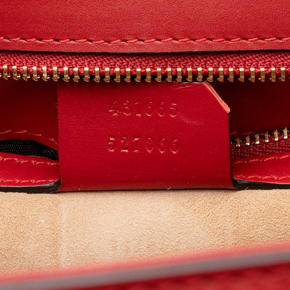 Gucci Leather Sylvie Top Handle Medium Satchel (SHF-21474)