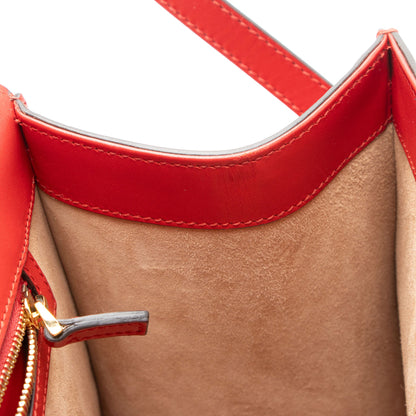 Gucci Leather Sylvie Top Handle Medium Satchel (SHF-BlCZi9)