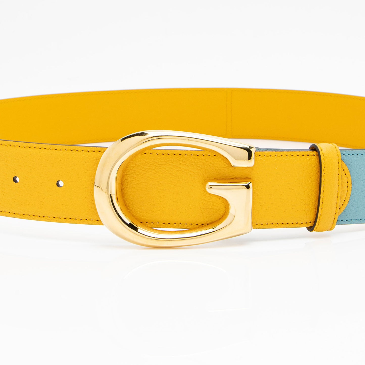 Gucci Leather Two Tone G Belt - Size 38 / 95