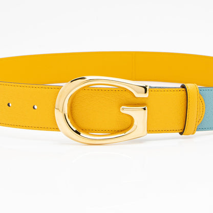 Gucci Leather Two Tone G Belt - Size 38 / 95