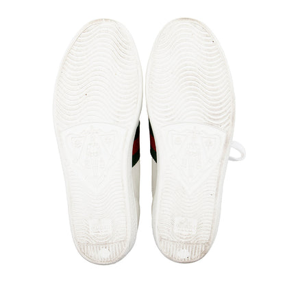 Gucci Leather Web GG Ace Sneakers - Size 7 / 37 (SHF-21670)