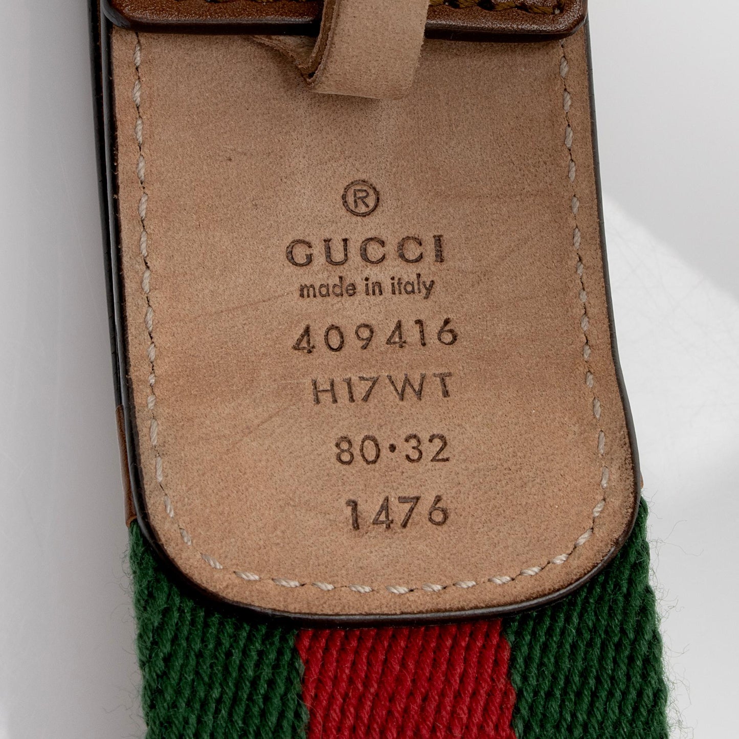 Gucci Leather Web GG Marmont Belt - Size 32 / 80 (SHF-6tfhZK)