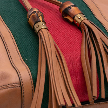Gucci Leather Web Rania Drawstring Shoulder Bag