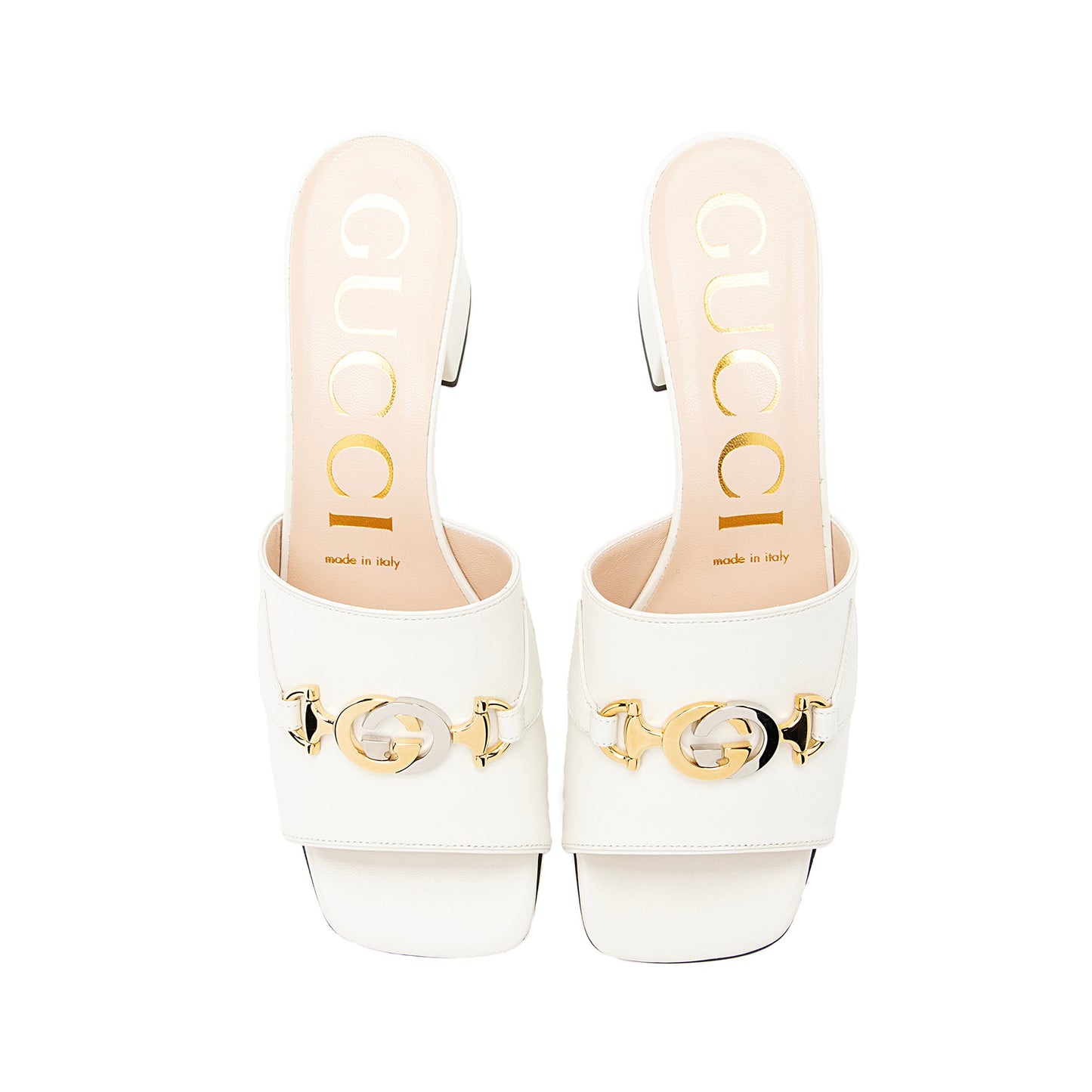 Gucci Leather Zumi Malaga Kid Slide Sandals - Size 7.5 / 37.5 (SHF-22753)