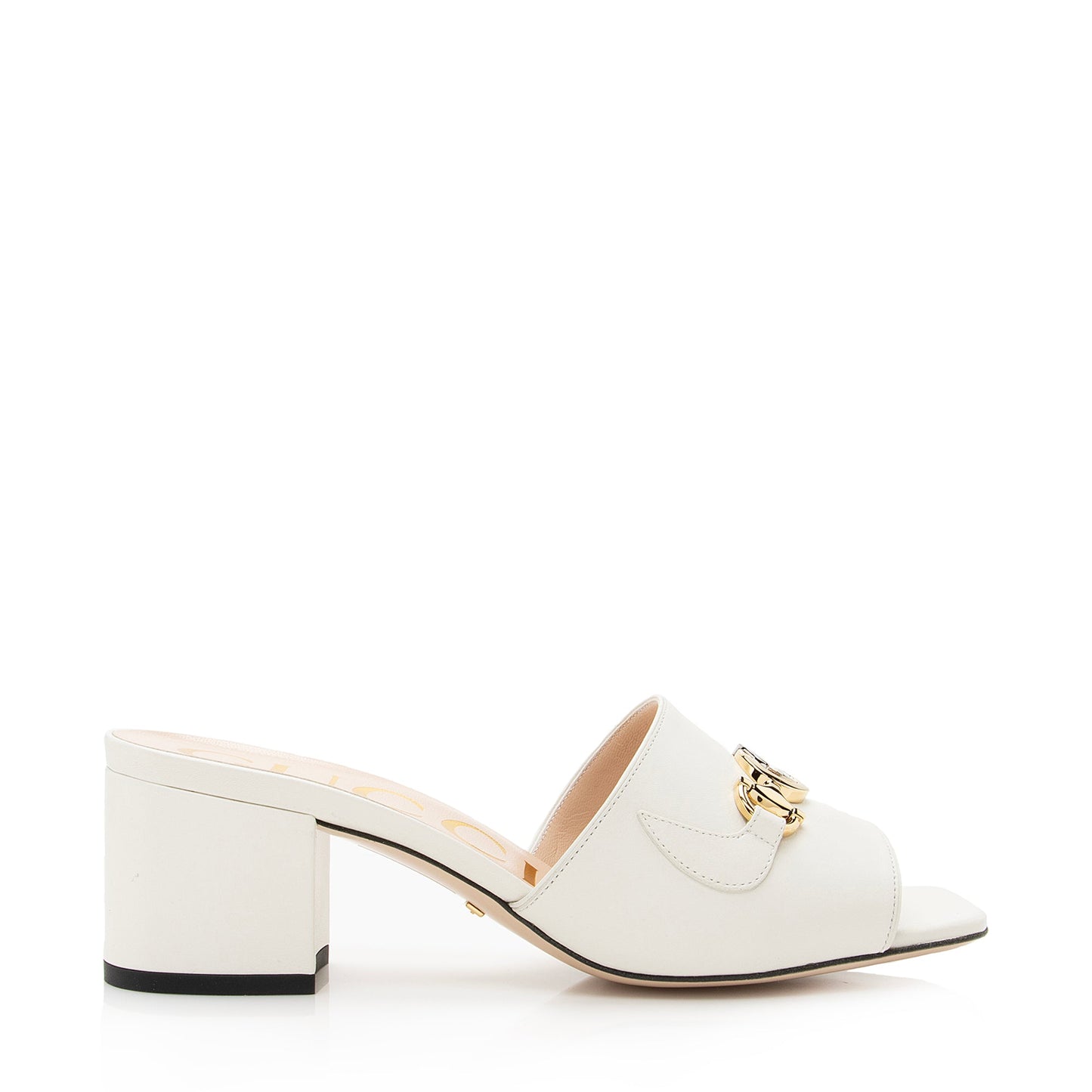 Gucci Leather Zumi Malaga Kid Slide Sandals - Size 7.5 / 37.5 (SHF-22753)