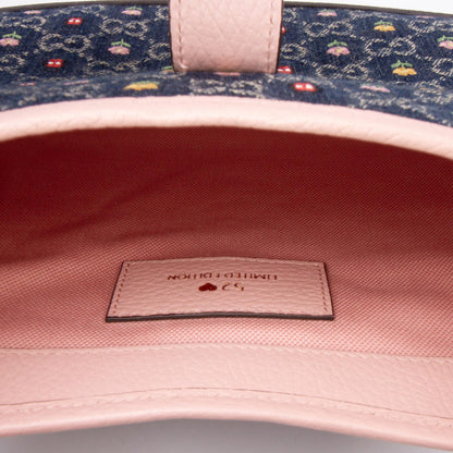 Gucci Limited Edition Small GG Embroidered Denim Floral Jackie 1961 Crossbody