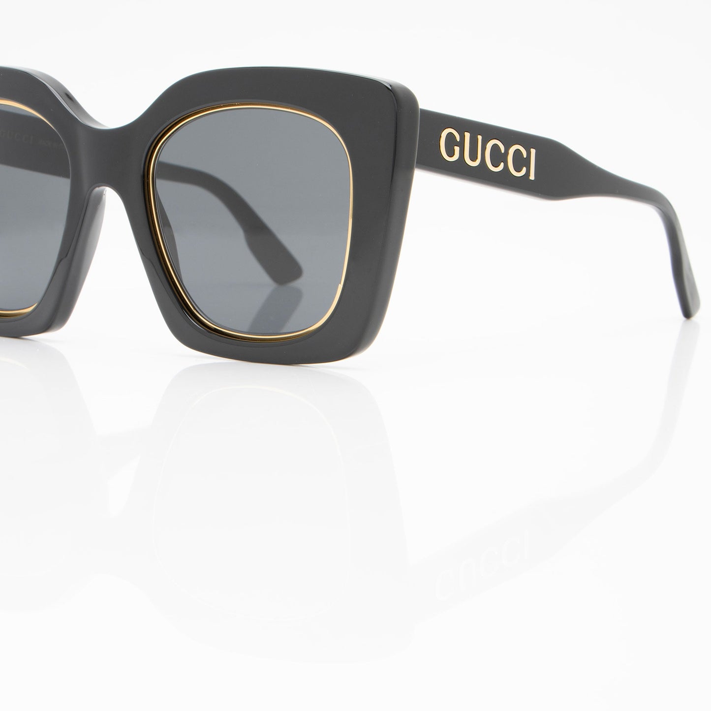 Gucci Logo Oversized Butterfly Sunglasses