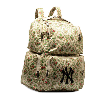 Gucci MLB Floral Satin NY Yankees Patch Backpack (SHG-RhoNm4)