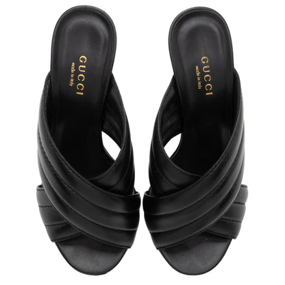 Gucci Matelasse Leather Sylvia Slide Sandals - Size 6.5 / 36.5 (SHF-KfqWQi)