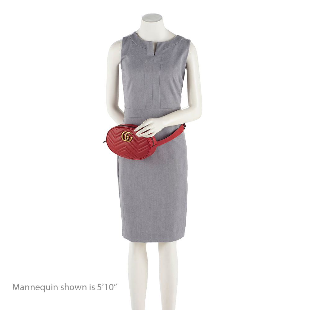 Gucci Matelasse Leather GG Marmont Belt Bag - Size 30 / 75 (SHF-13067)