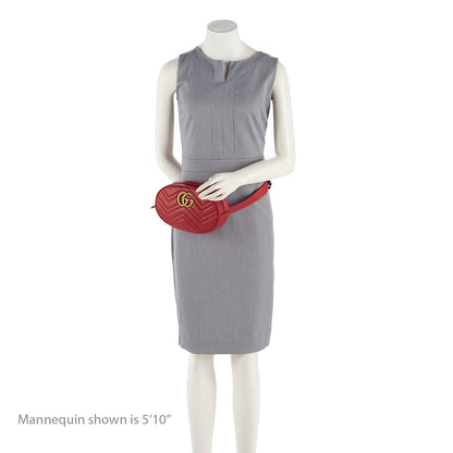 Gucci Matelasse Leather GG Marmont Belt Bag - Size 30 / 75 (SHF-13067)