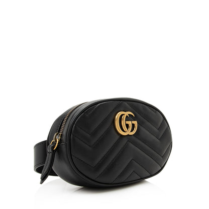 Gucci Matelasse Leather GG Marmont Belt Bag - Size 30 / 75 (SHF-23403)