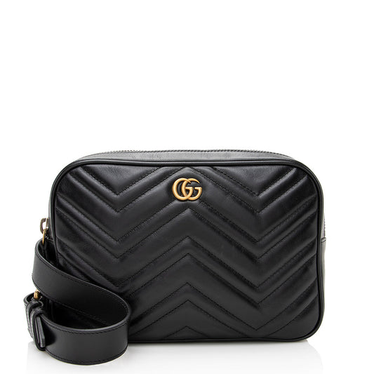 Gucci Matelasse Leather GG Marmont Large Belt Bag - Size 32 / 80 (SHF-22528)
