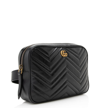Gucci Matelasse Leather GG Marmont Large Belt Bag - Size 32 / 80 (SHF-22528)