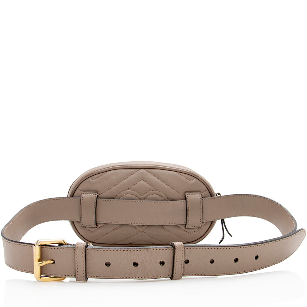 Gucci Matelasse Leather GG Marmont Belt Bag - Size 95 (SHF-17440)