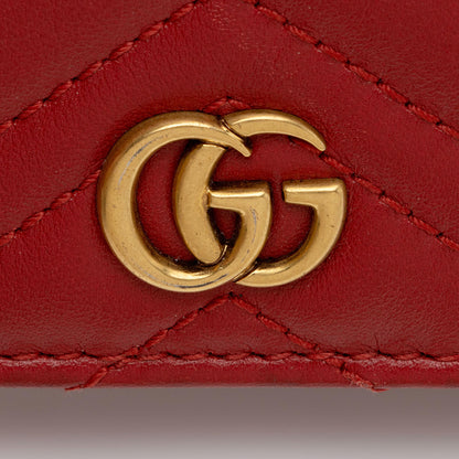 Gucci Matelasse Leather GG Marmont Card Case Wallet (SHF-o0HCO4)
