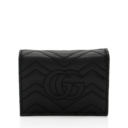 Gucci Matelasse Leather GG Marmont Card Case (SHF-AcctXE)