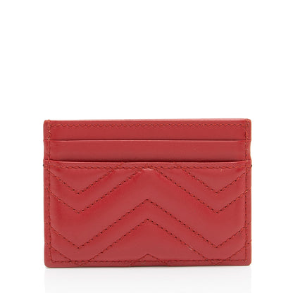 Gucci Matelasse Leather GG Marmont Card Case