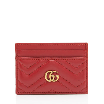 Gucci Matelasse Leather GG Marmont Card Case