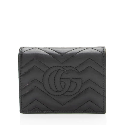 Gucci Matelasse Leather GG Marmont Card Wallet (SHF-15hEyp)