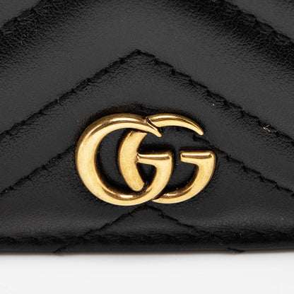 Gucci Matelasse Leather GG Marmont Card Wallet (SHF-15hEyp)
