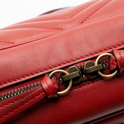 Gucci Matelasse Leather GG Marmont Chain Medium Shoulder Bag (SHF-a9tEkd)
