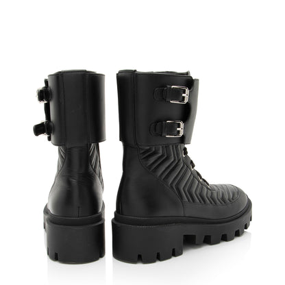 Gucci Matelasse Leather GG Marmont Charlotte Boots - Size 9 / 39