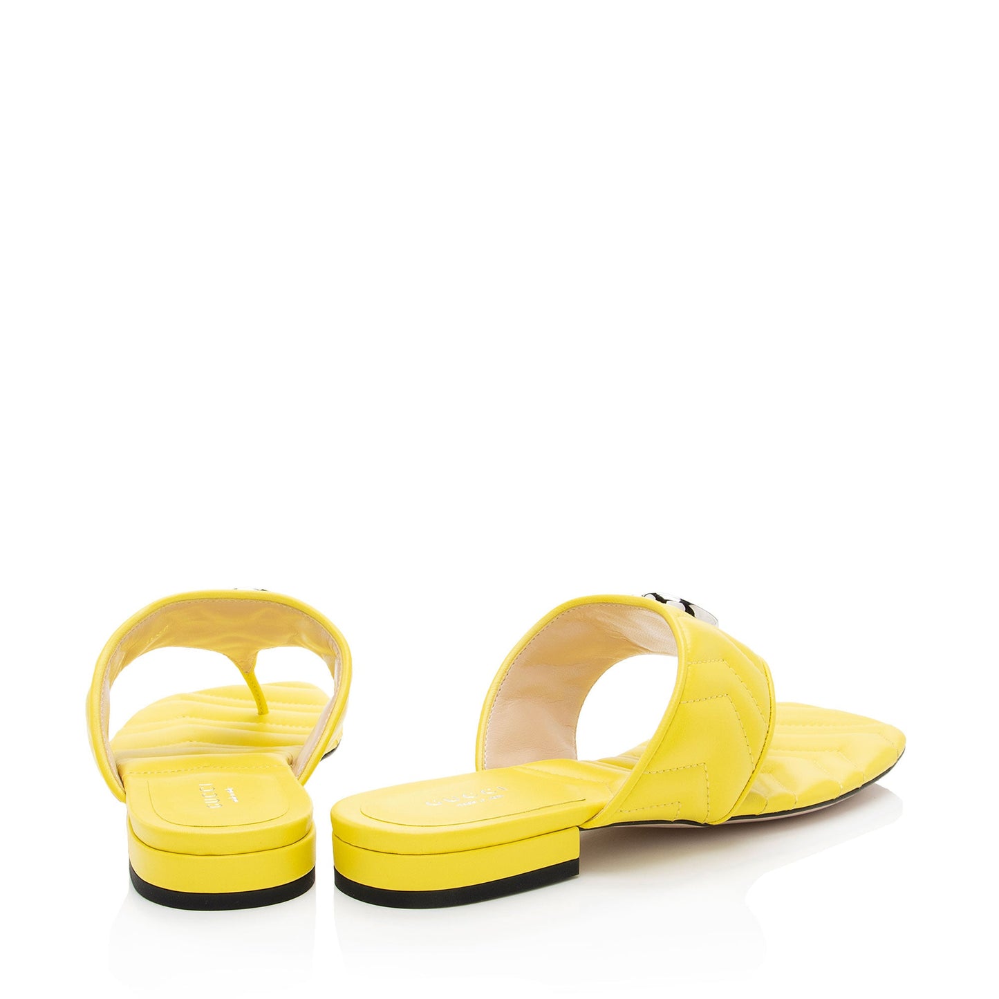 Gucci Matelasse Leather GG Marmont Charlotte Thong Sandals - Size 9 / 39