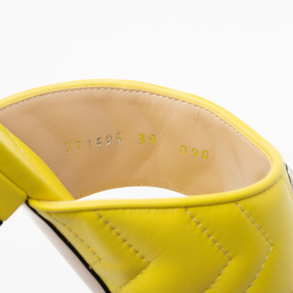 Gucci Matelasse Leather GG Marmont Charlotte Thong Sandals - Size 9 / 39