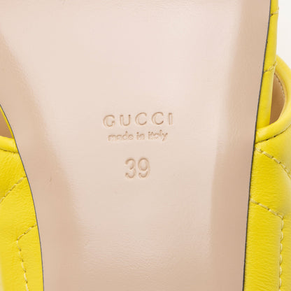 Gucci Matelasse Leather GG Marmont Charlotte Thong Sandals - Size 9 / 39