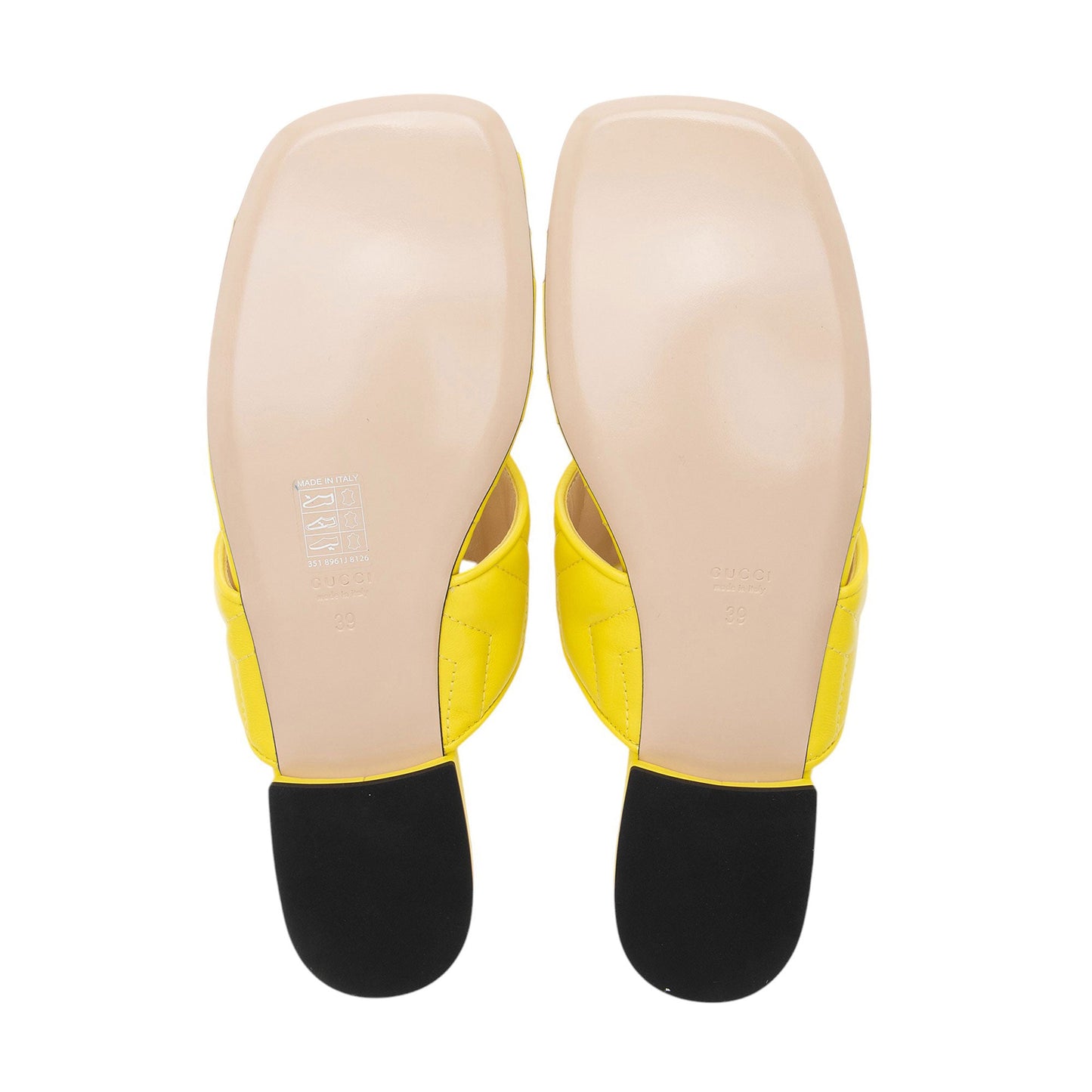 Gucci Matelasse Leather GG Marmont Charlotte Thong Sandals - Size 9 / 39