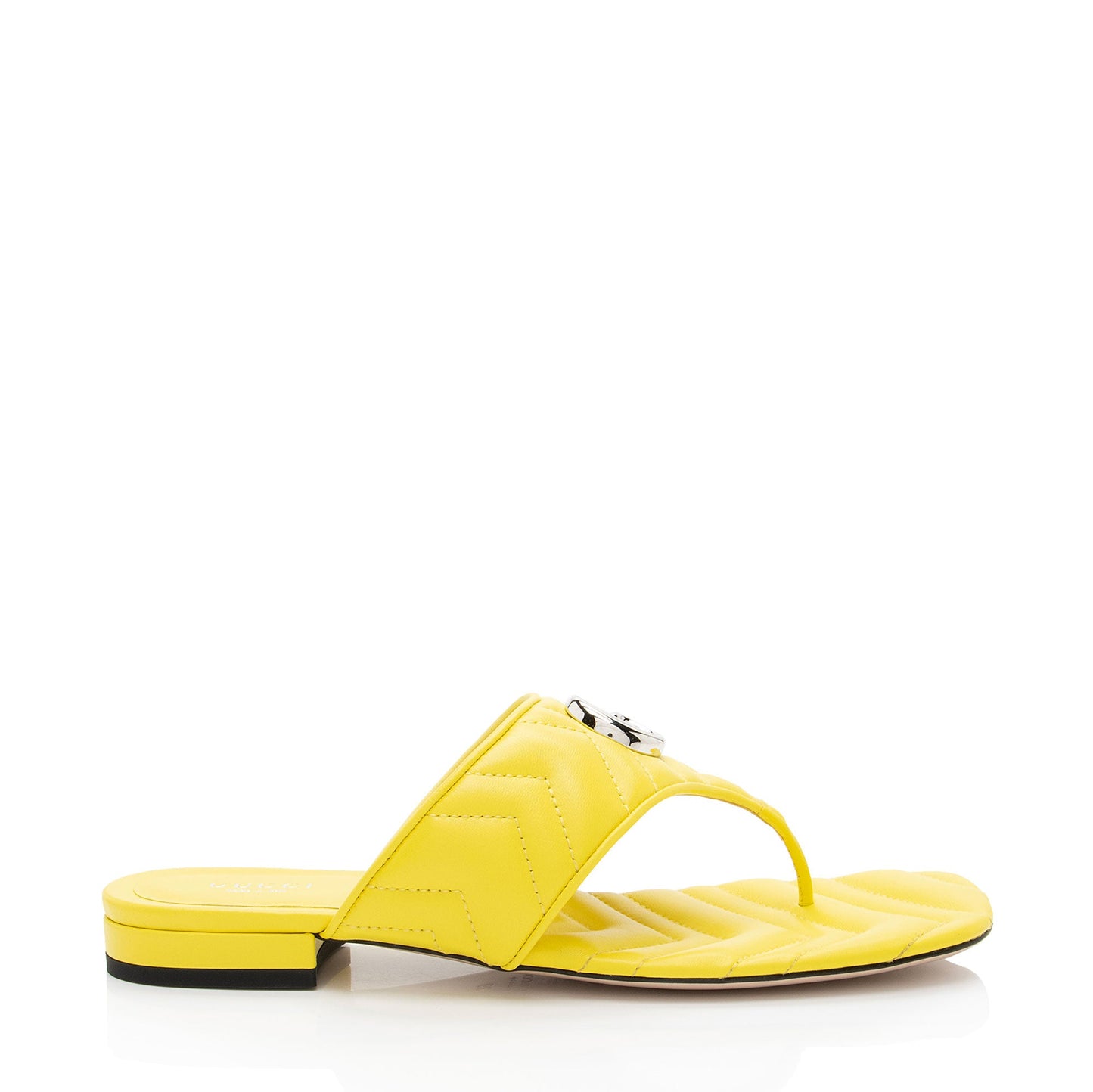 Gucci Matelasse Leather GG Marmont Charlotte Thong Sandals - Size 9 / 39