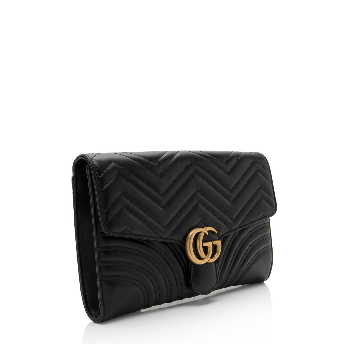 Gucci Matelasse Leather GG Marmont Clutch (SHF-ZRS6E1)