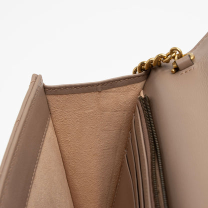 Gucci Matelasse Leather GG Marmont Flap Mini Wallet Bag (SHF-L9tXYx)