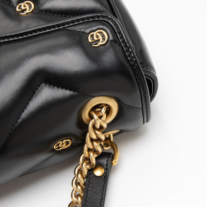 Gucci Matelasse Leather GG Marmont GG Studded Small Flap Bag