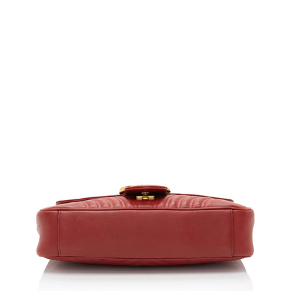 Gucci Matelasse Leather GG Marmont Medium Flap Bag (SHF-nwt9t4)