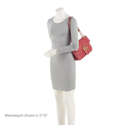 Gucci Matelasse Leather GG Marmont Medium Flap Bag (SHF-nwt9t4)