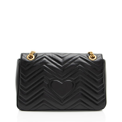 Gucci Matelasse Leather GG Marmont Medium Flap Bag (SHF-Xorpjv)