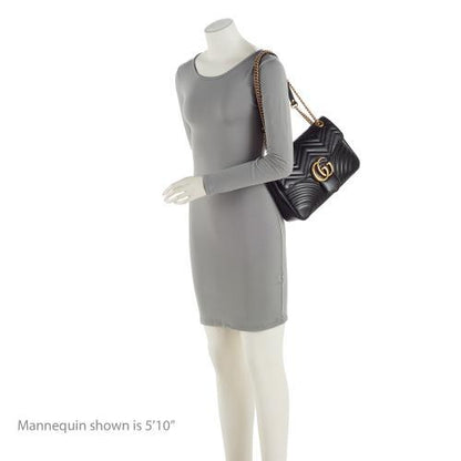 Gucci Matelasse Leather GG Marmont Medium Flap Bag (SHF-Xorpjv)