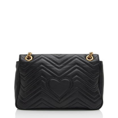 Gucci Matelasse Leather GG Marmont Medium Flap Shoulder Bag (SHF-VhM2jC)