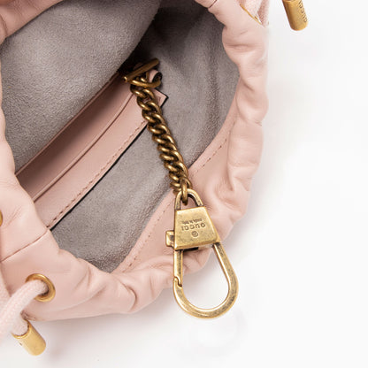 Gucci Matelasse Leather GG Marmont Mini Bucket Bag (SHF-mpO6dQ)