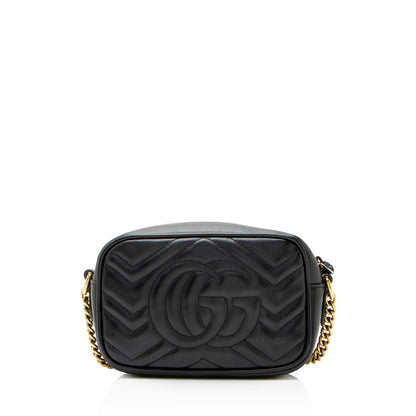 Gucci Matelasse Leather GG Marmont Mini Camera Bag
