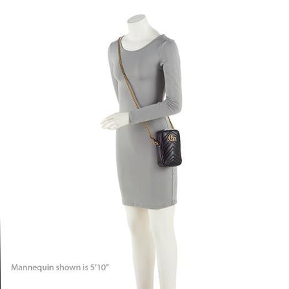 Gucci Matelasse Leather GG Marmont Mini Crossbody Bag (SHF-37j21T)