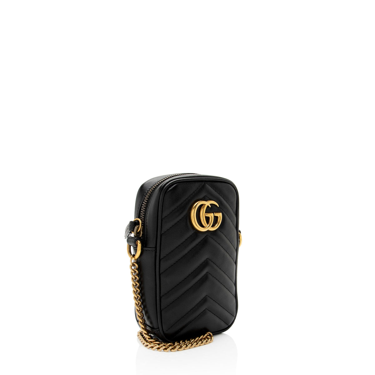 Gucci Matelasse Leather GG Marmont Mini Crossbody (SHF-pySpXY)