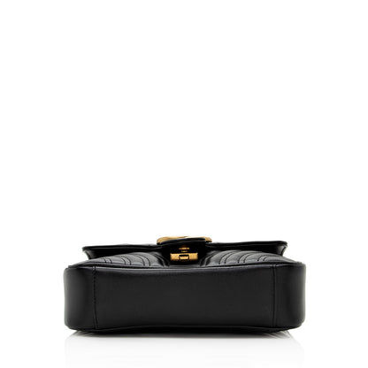 Gucci Matelasse Leather GG Marmont Mini Shoulder Bag (SHF-22106)