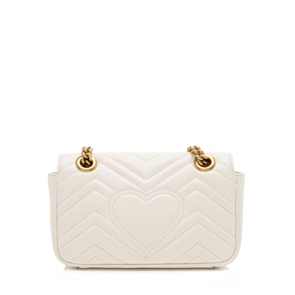 Gucci Matelasse Leather GG Marmont Mini Shoulder Bag (SHF-nrvxzd)